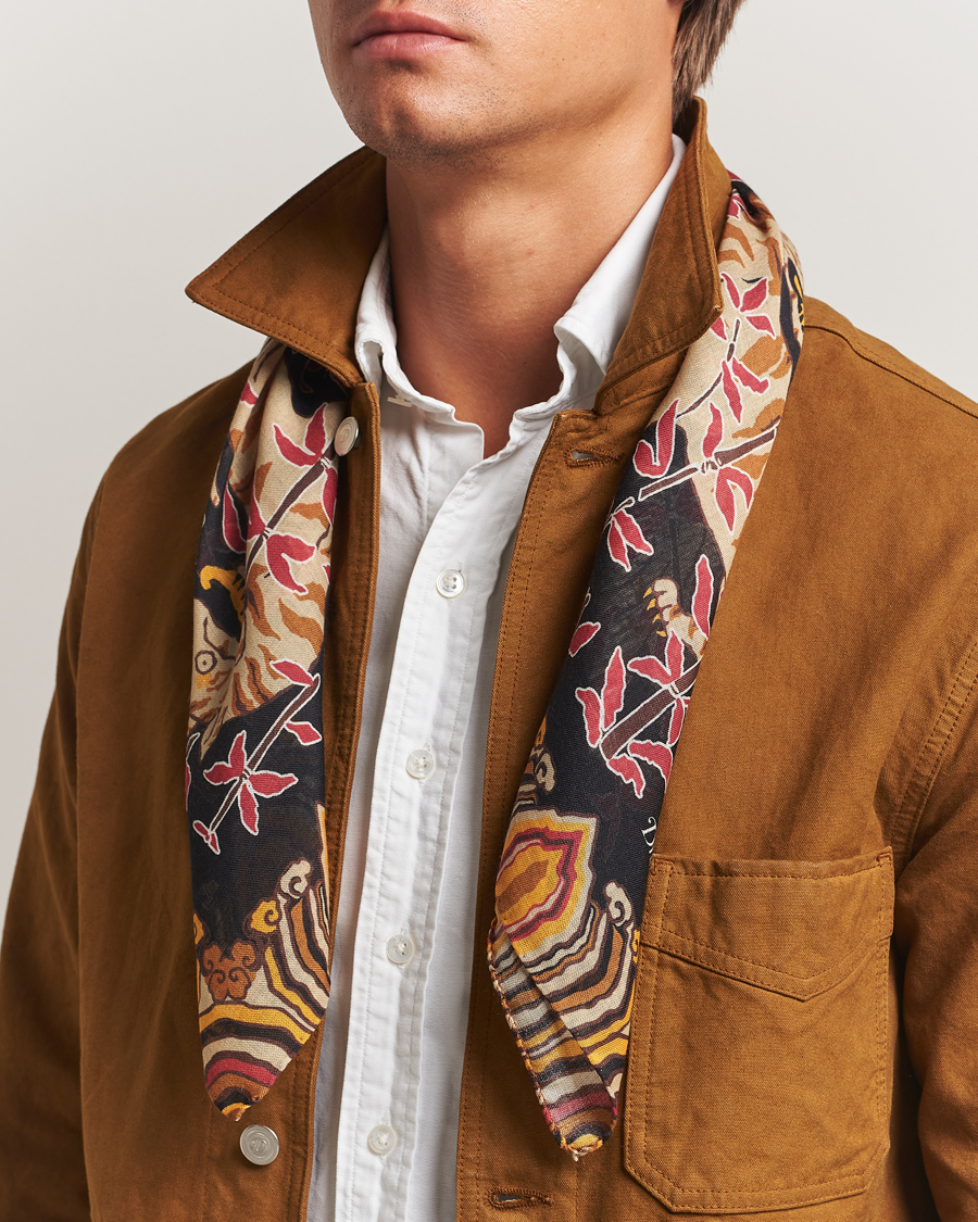 Homme | Drake's Tiger Bandana Black | Drake's | Tiger Bandana Black