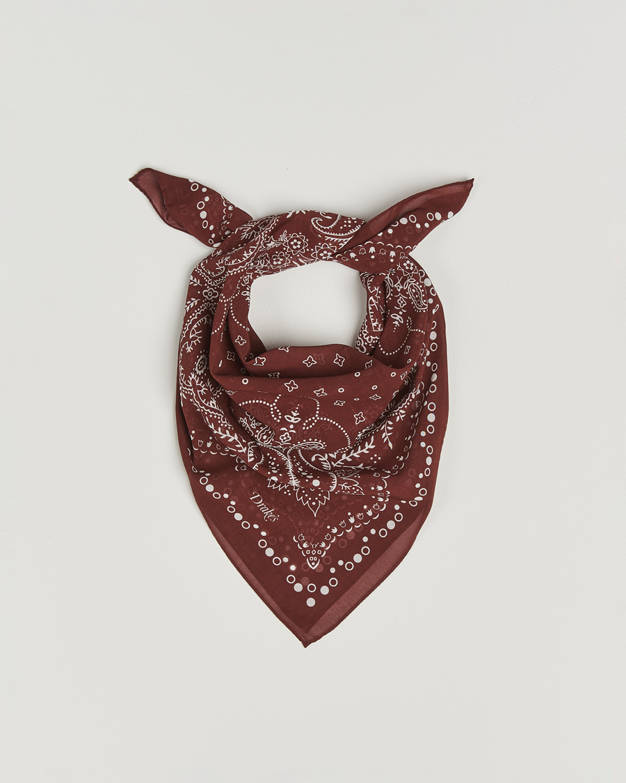 Homme | Drake's Paisley Bandana Red | Drake's | Paisley Bandana Red