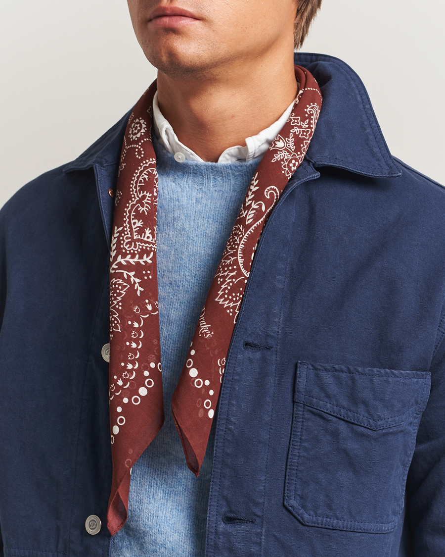 Homme | Drake's Paisley Bandana Red | Drake's | Paisley Bandana Red