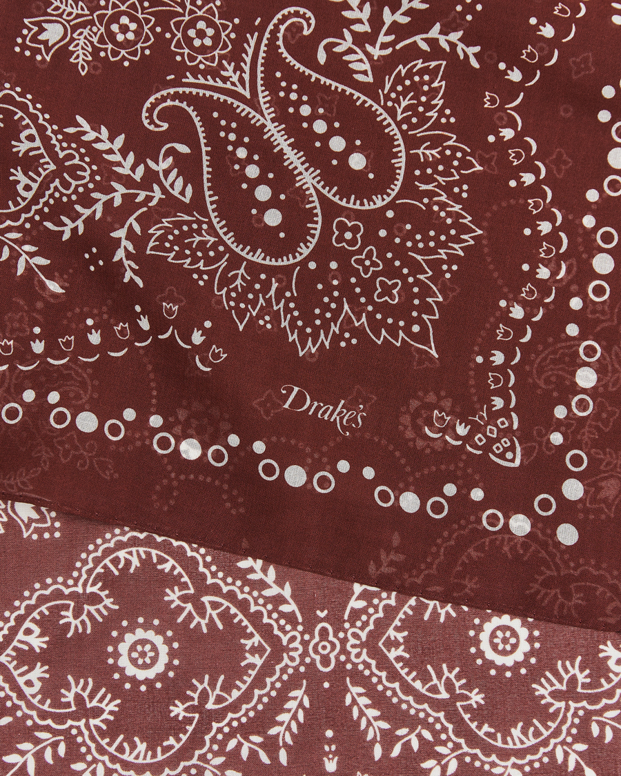 Homme | Drake's Paisley Bandana Red | Drake's | Paisley Bandana Red