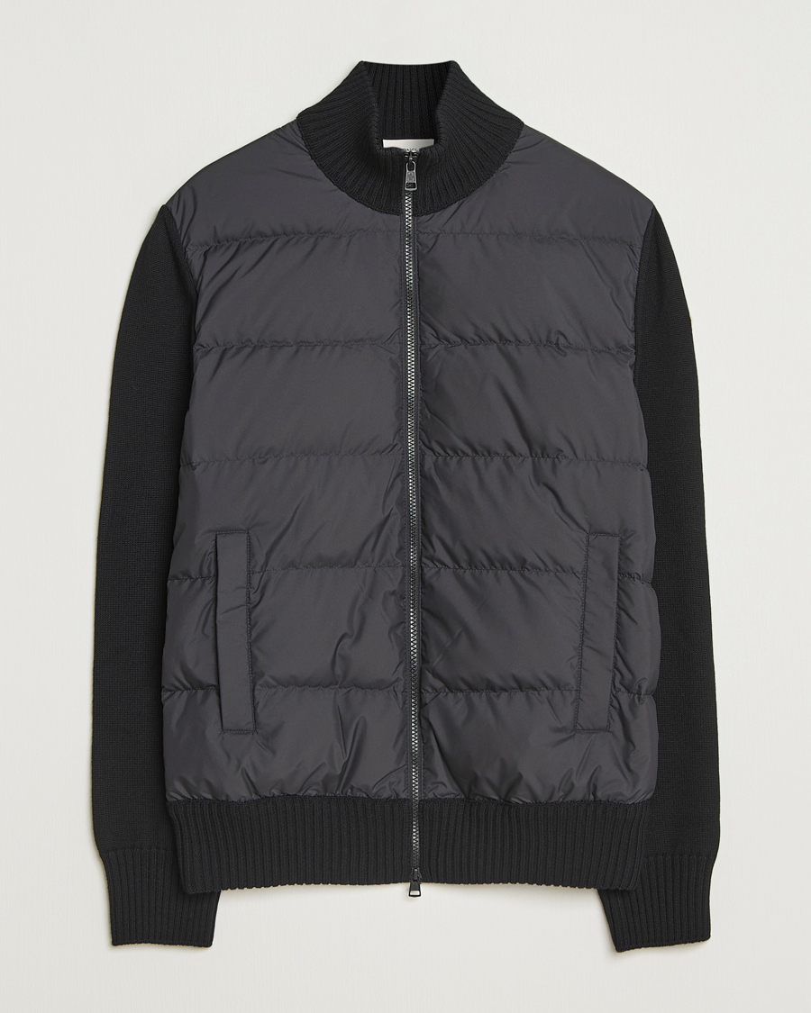 Homme | Pulls Et Tricots | Moncler | Padded Zip Cardigan Black