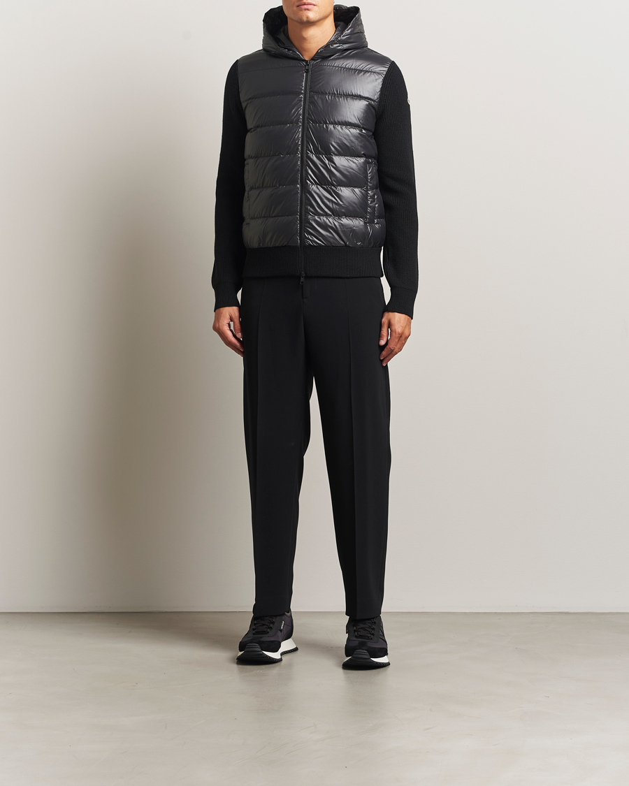 Homme | Pulls Et Tricots | Moncler | Padded Hooded Cardigan Black