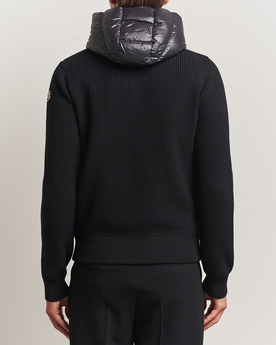 Homme | Pulls Et Tricots | Moncler | Padded Hooded Cardigan Black