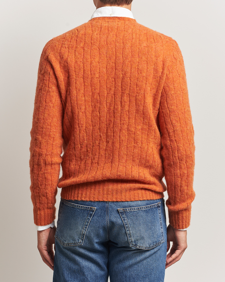 Homme | Pulls Et Tricots | Morris | Brushed Cable Sweater Orange