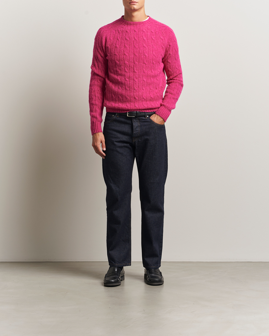 Homme | Pulls Et Tricots | Morris | Brushed Cable Sweater Pink