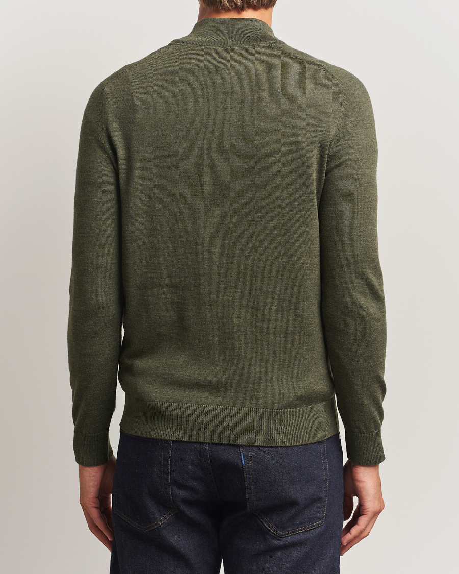 Homme | Pulls Et Tricots | Morris | John Merino Half Zip Olive