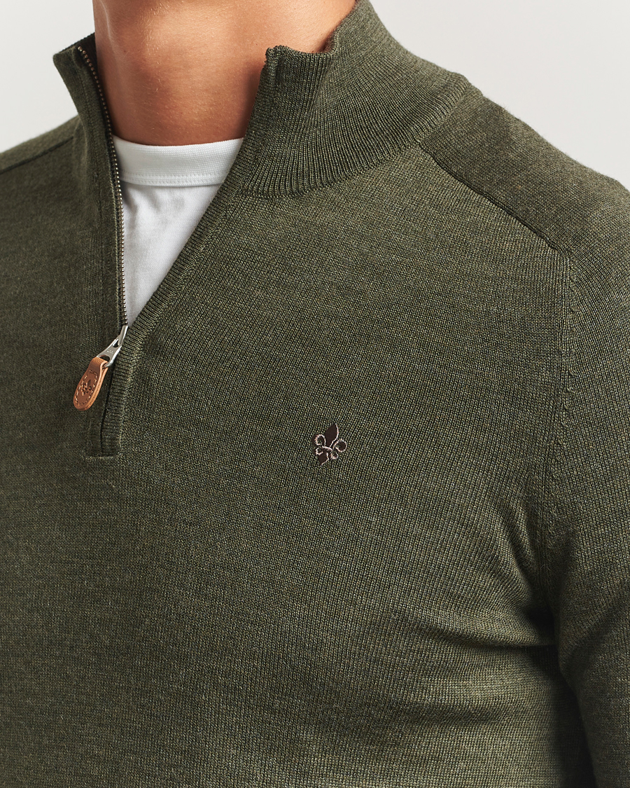 Homme | Pulls Et Tricots | Morris | John Merino Half Zip Olive