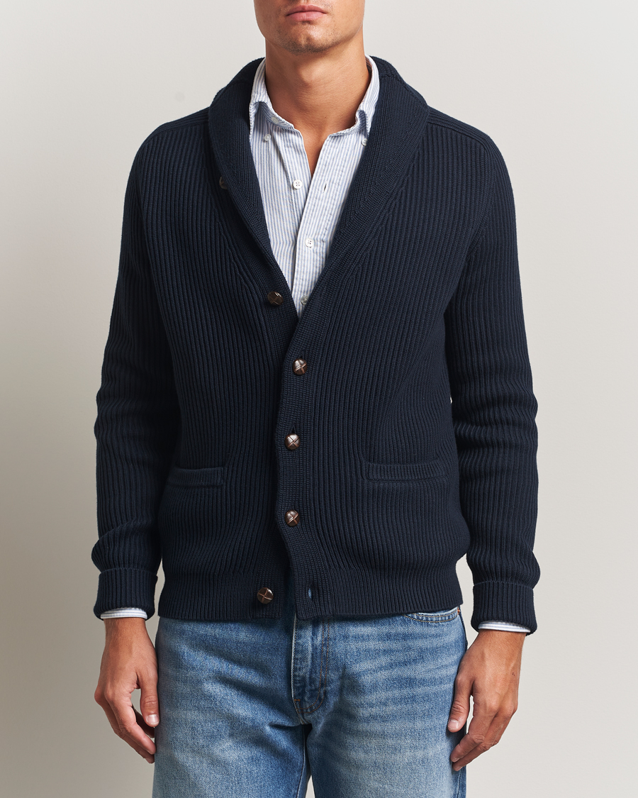Homme | Pulls Et Tricots | Morris | Brayden Shawl Cardigan Navy