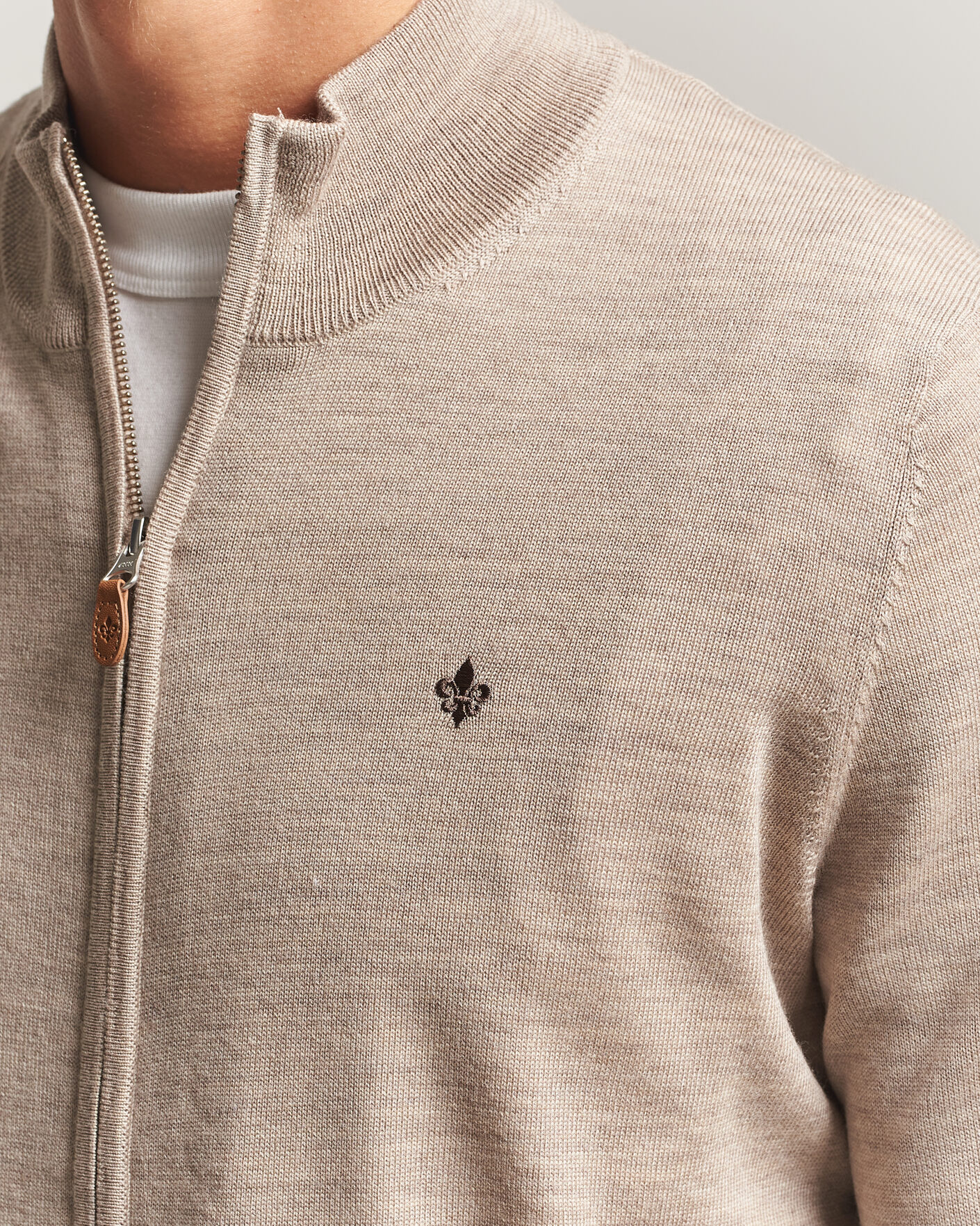 Homme | Pulls Et Tricots | Morris | Merino Full Zip Cardigan Khaki
