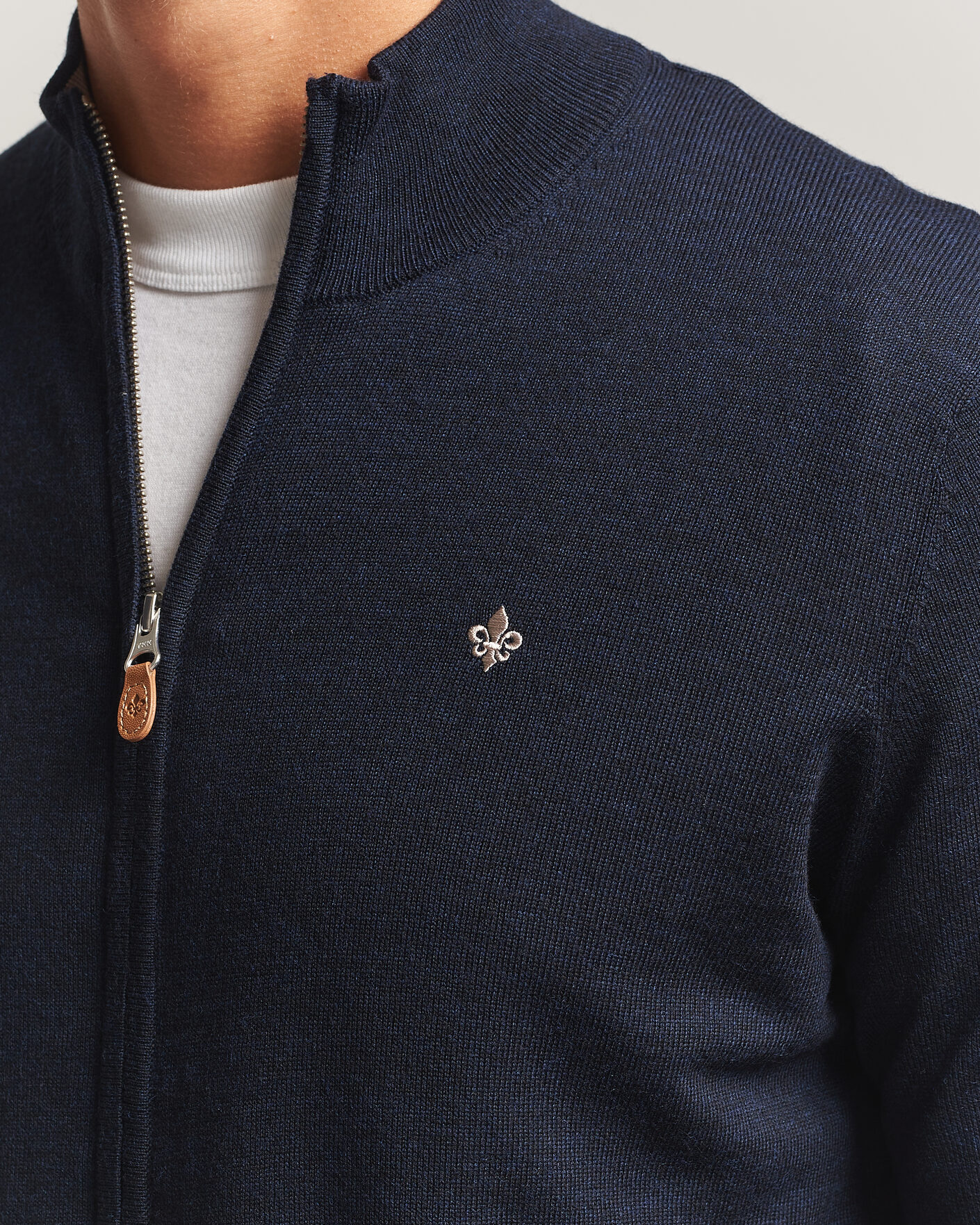 Homme | Pulls Et Tricots | Morris | Merino Full Zip Cardigan Navy