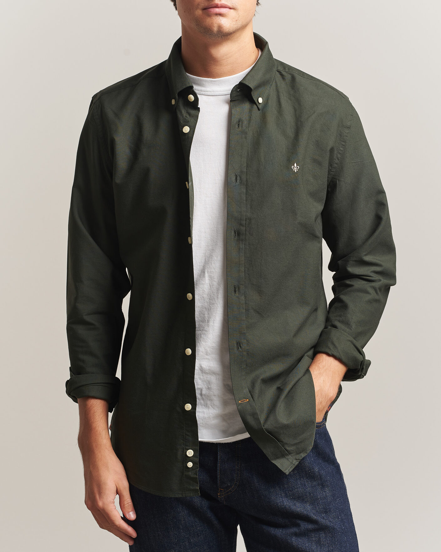 Homme | Pulls Et Tricots | Morris | Douglas Oxford Shirt Olive