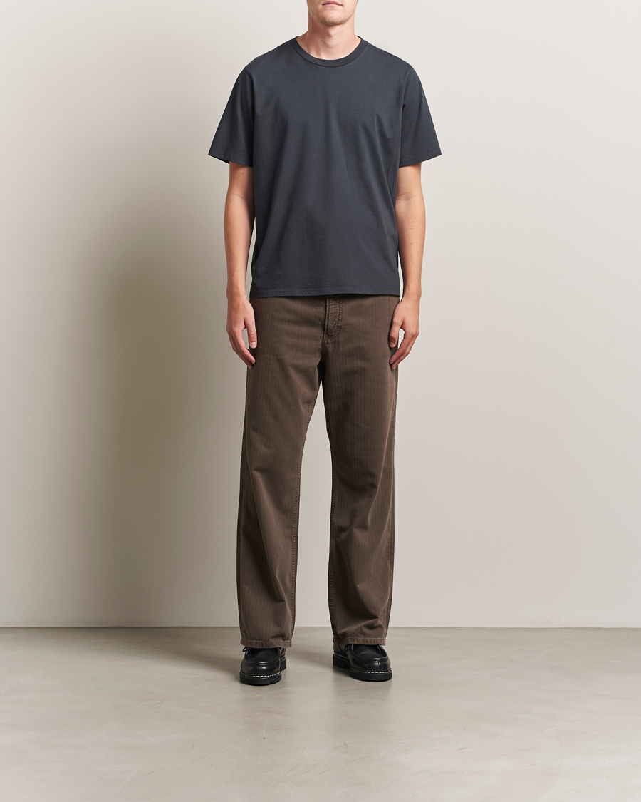 Homme | T-shirts | Jeanerica | Delon Crew Neck T-Shirt Blue Grey
