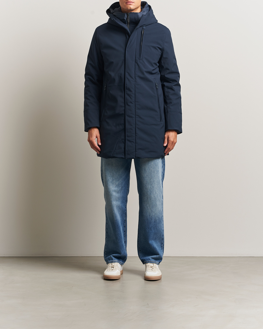 Homme | Manteaux Et Vestes | KnowledgeCotton Apparel | Climateshell Padded Jacket Navy