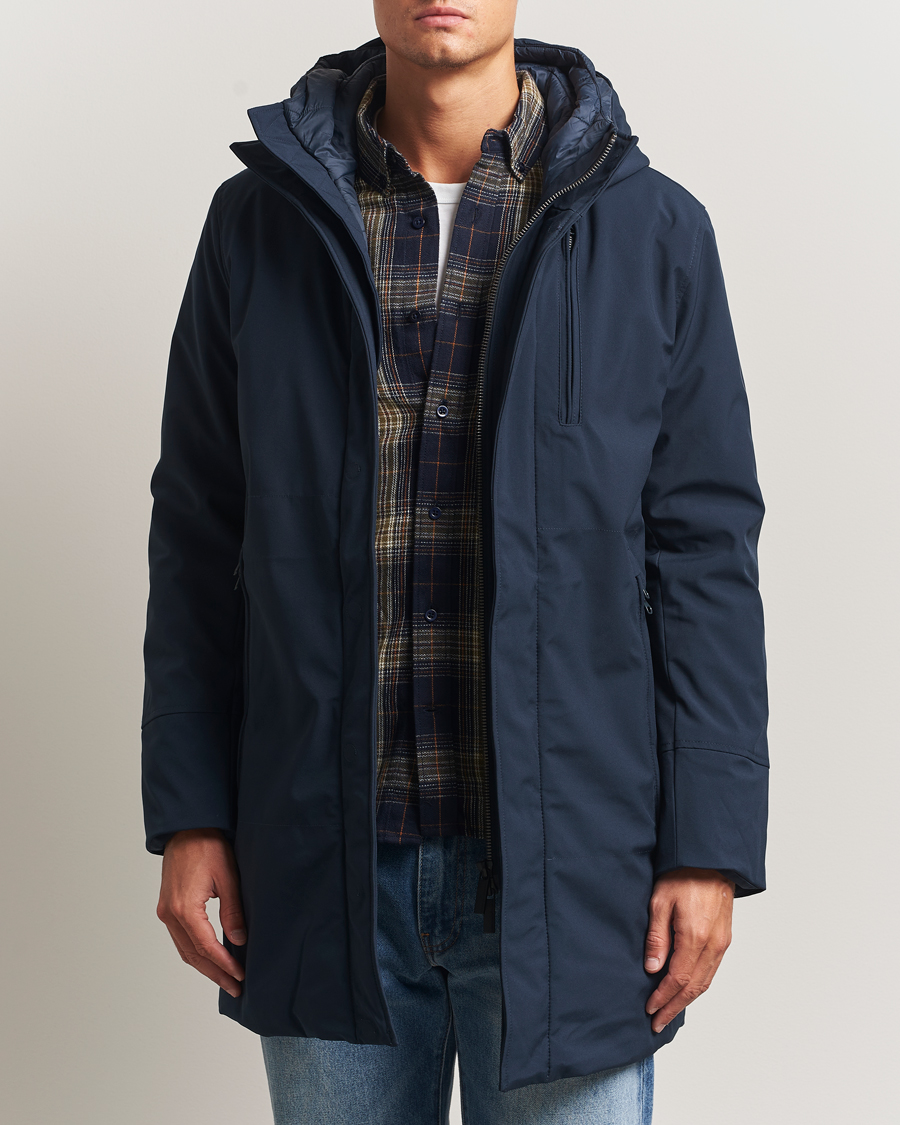 Homme | Manteaux Et Vestes | KnowledgeCotton Apparel | Climateshell Padded Jacket Navy