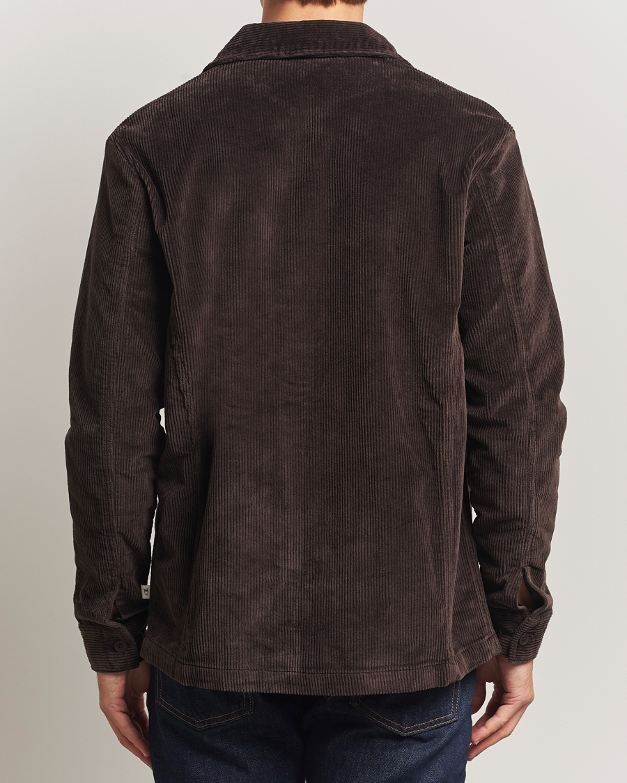 Homme | Chemises | KnowledgeCotton Apparel | Cotton Corduroy Overshirt Chocolate