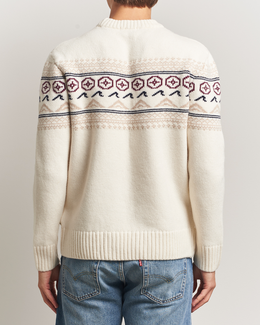 Homme | Pulls Et Tricots | KnowledgeCotton Apparel | Lambswool Knitted Crewneck Egret