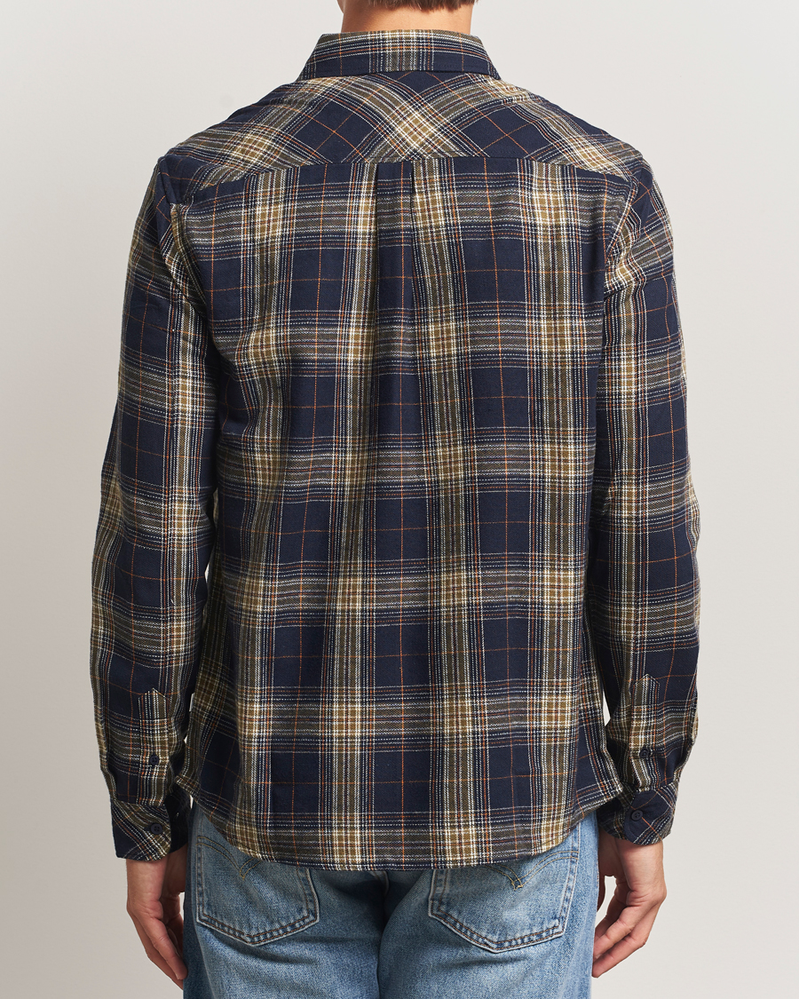 Homme | Chemises | KnowledgeCotton Apparel | Checked Flannel Shirt Navy/Green