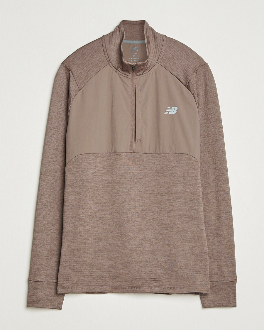 Homme | Pulls Et Tricots | New Balance Running | Heat Grid Half Zip Earth Shadow Heather