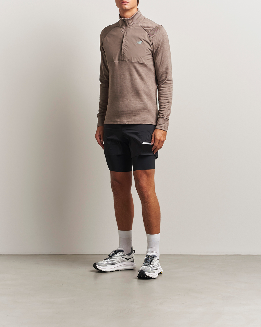 Homme | Pulls Et Tricots | New Balance Running | Heat Grid Half Zip Earth Shadow Heather