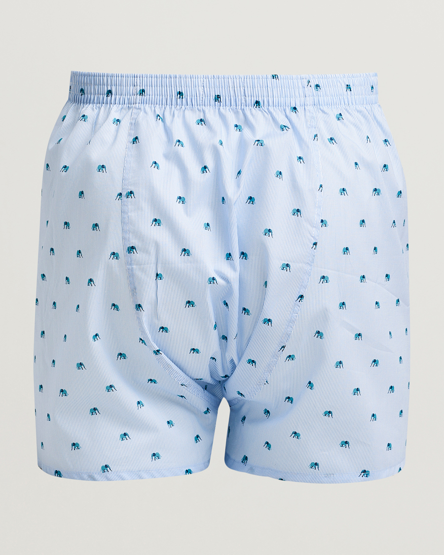 Homme | Sous-Vêtements Et Chaussettes | Derek Rose | Classic Fit Woven Cotton Boxer Shorts Light Blue