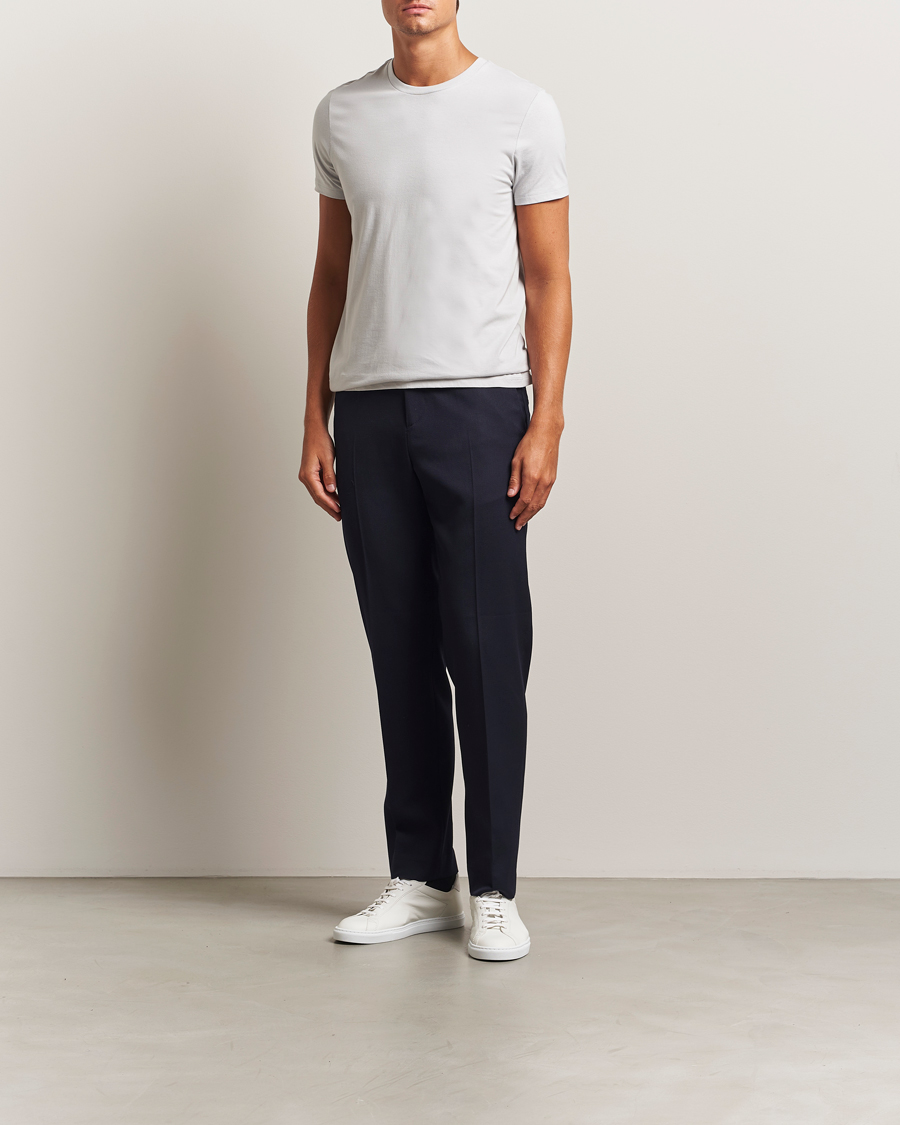 Homme | T-shirts | Calvin Klein | 3-Pack Cotton Crew Neck T-Shirt Blue/Grey/Green