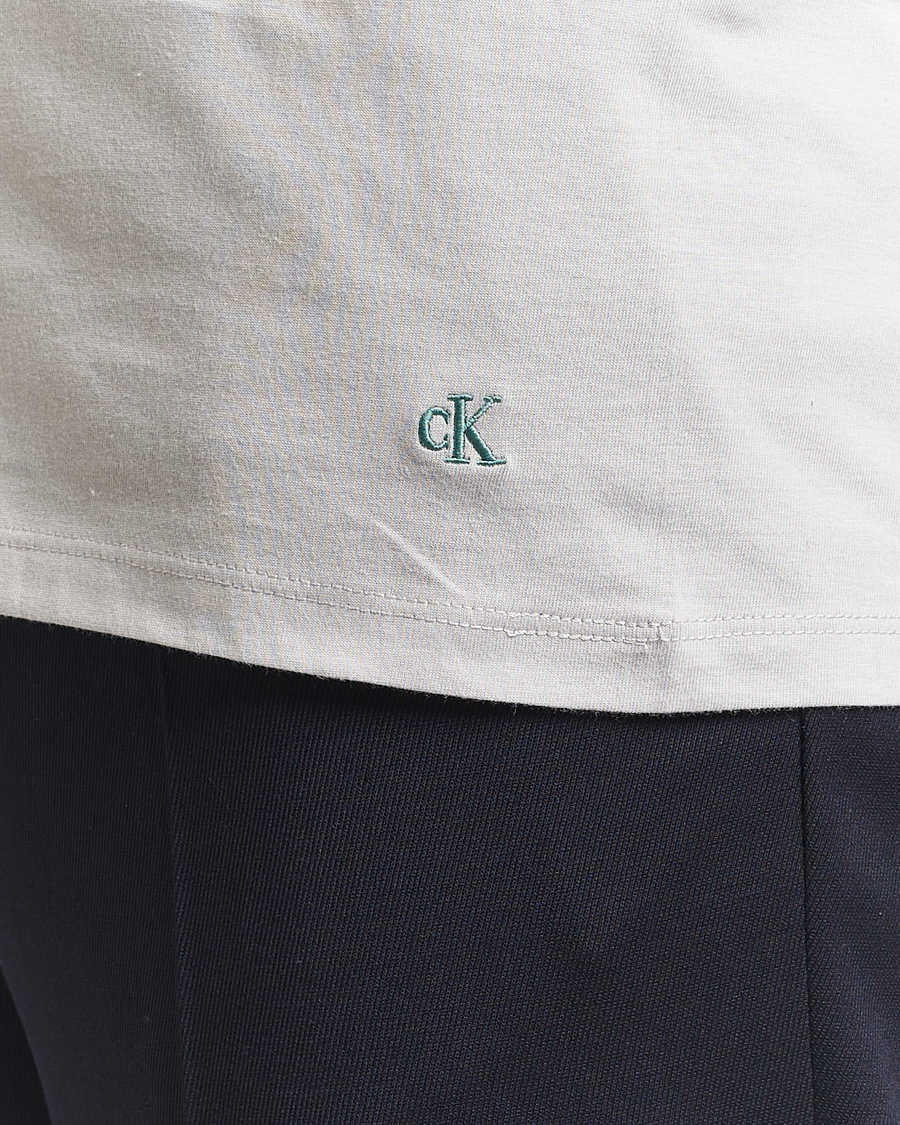 Homme | T-shirts | Calvin Klein | 3-Pack Cotton Crew Neck T-Shirt Blue/Grey/Green