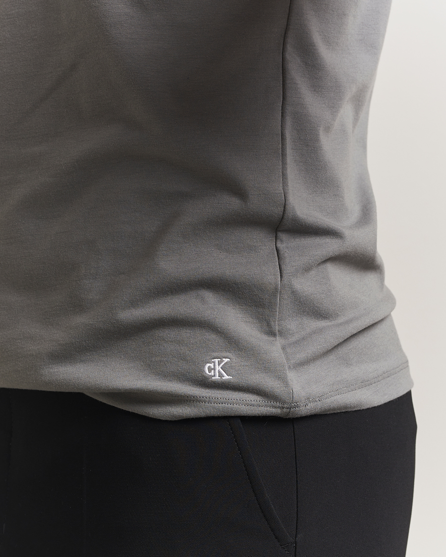 Homme | T-shirts | Calvin Klein | 3-Pack Cotton Stretch Crew Neck T-Shirt Grey/White/Blue