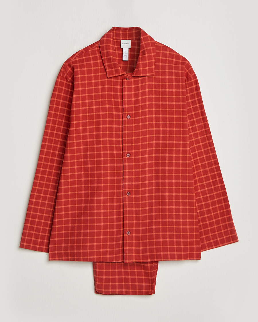 Homme | Peignoirs Et Pyjamas | Calvin Klein | Flannel Pyjama Set Red