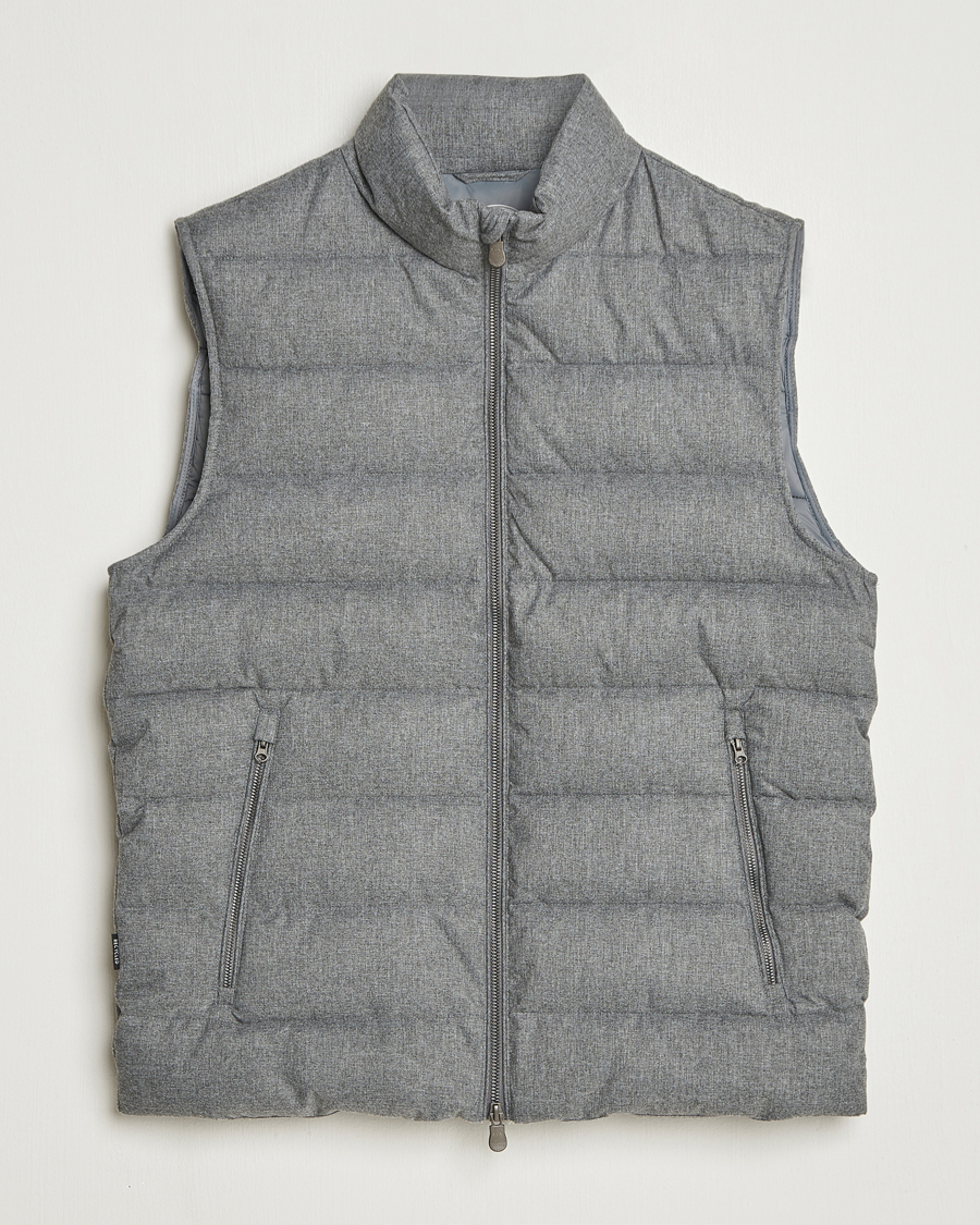 Homme | Gilets | Save The Duck | Italo Padded Flannel Vest Mid Grey Melange