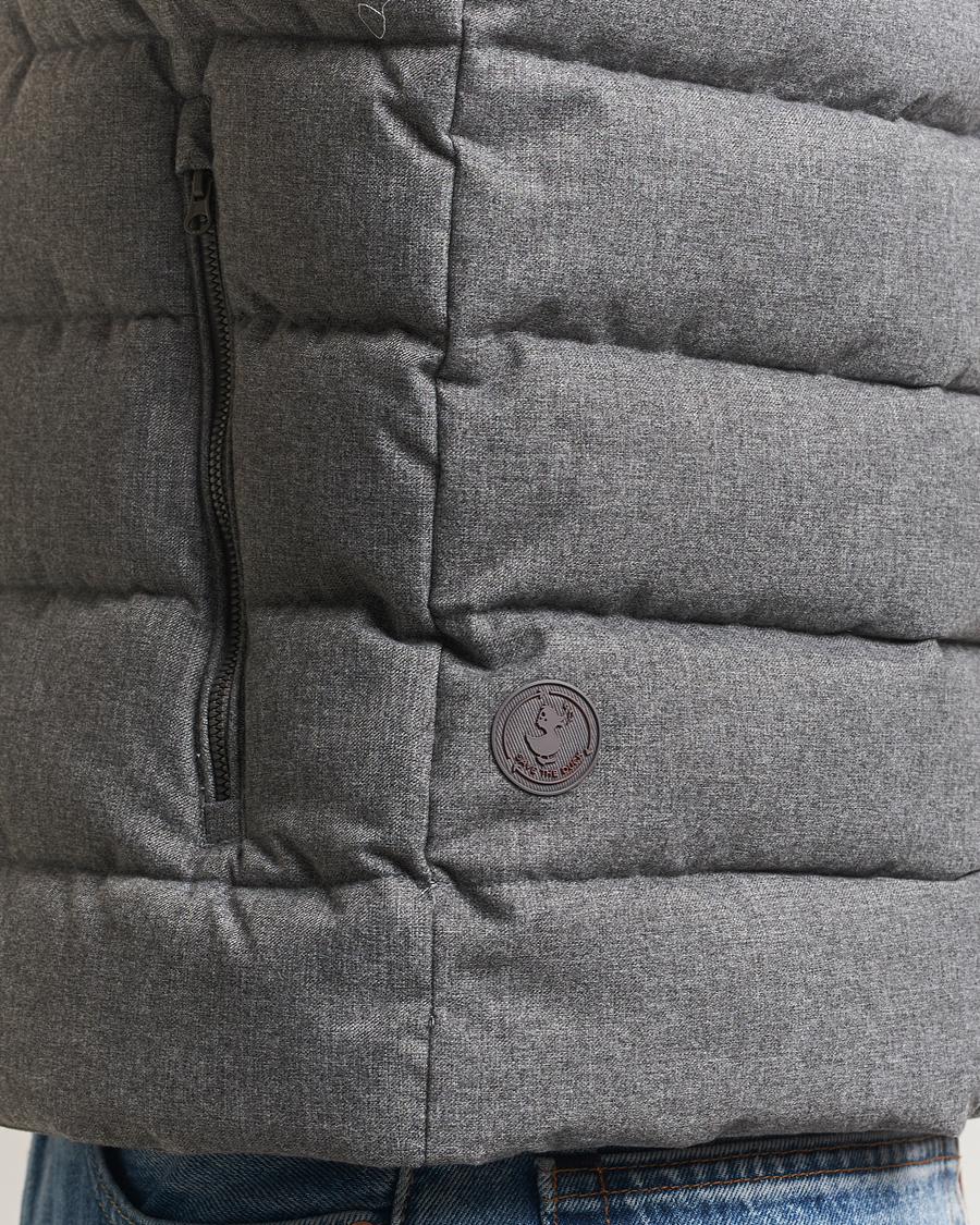Homme | Gilets | Save The Duck | Italo Padded Flannel Vest Mid Grey Melange