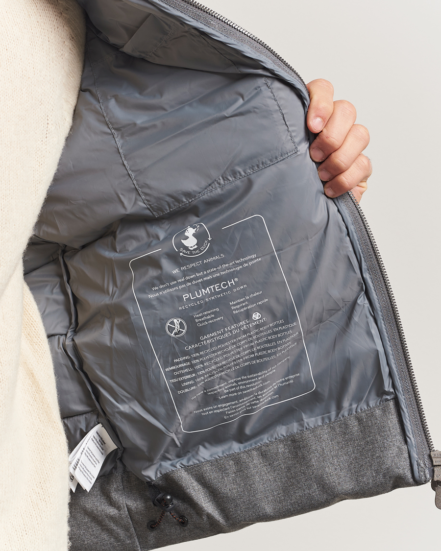 Homme | Gilets | Save The Duck | Italo Padded Flannel Vest Mid Grey Melange