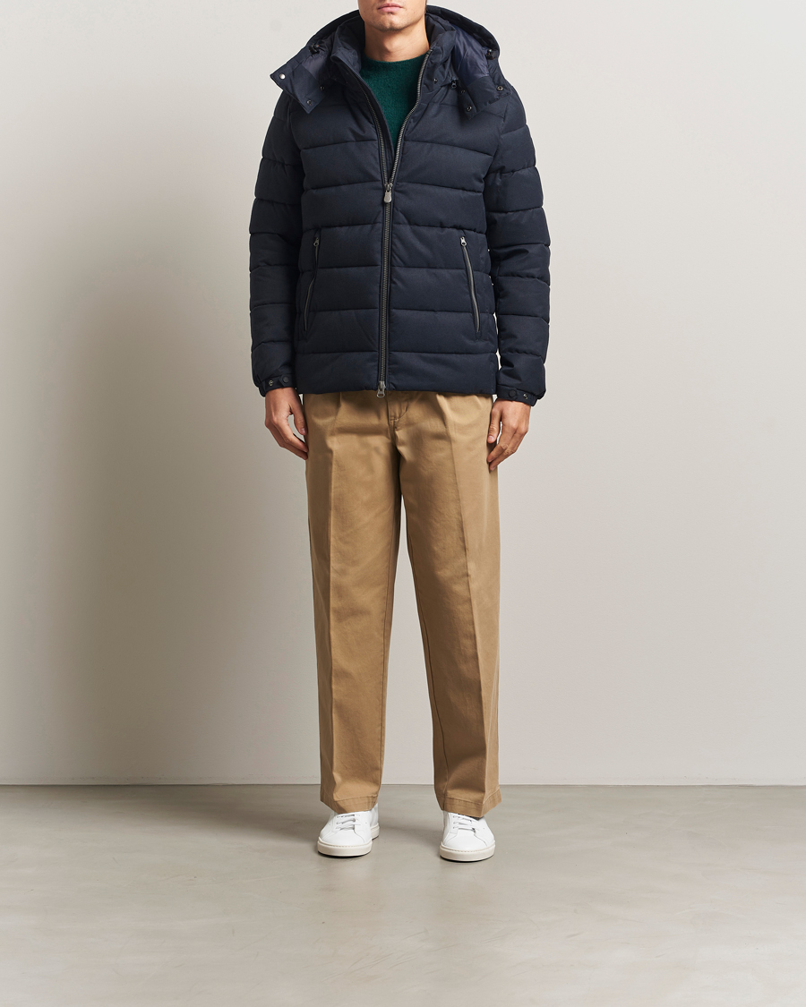 Homme | Manteaux Et Vestes | Save The Duck | Constantin Padded Flannel Jacket Navy Blue Melange