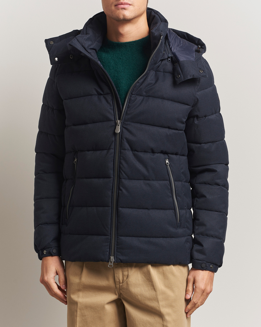 Homme | Manteaux Et Vestes | Save The Duck | Constantin Padded Flannel Jacket Navy Blue Melange