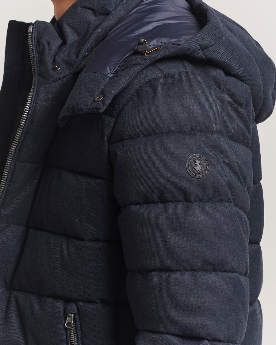 Homme | Manteaux Et Vestes | Save The Duck | Constantin Padded Flannel Jacket Navy Blue Melange