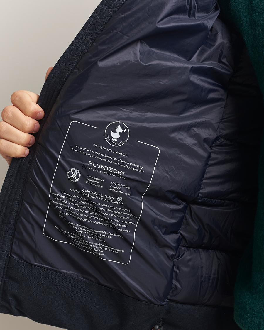 Homme | Manteaux Et Vestes | Save The Duck | Constantin Padded Flannel Jacket Navy Blue Melange