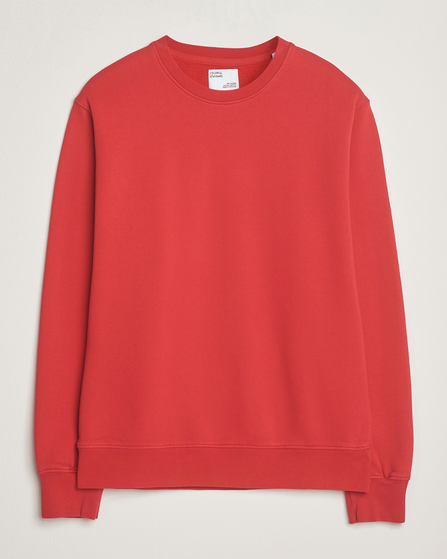 Homme | Pulls Et Tricots | Colorful Standard | Classic Organic Crew Neck Sweat Scarlet Red