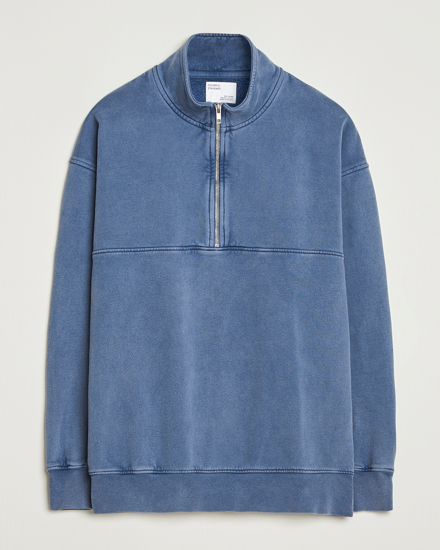 Homme | Pulls Et Tricots | Colorful Standard | Classic Organic Half-Zip Neptune Blue