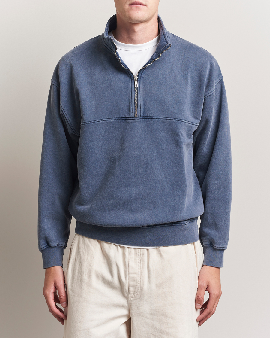 Homme | Pulls Et Tricots | Colorful Standard | Classic Organic Half-Zip Neptune Blue