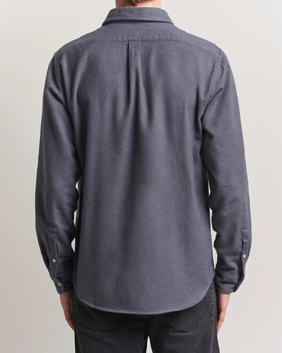 Homme | Chemises | Colorful Standard | Organic Flannel Shirt Lava Grey