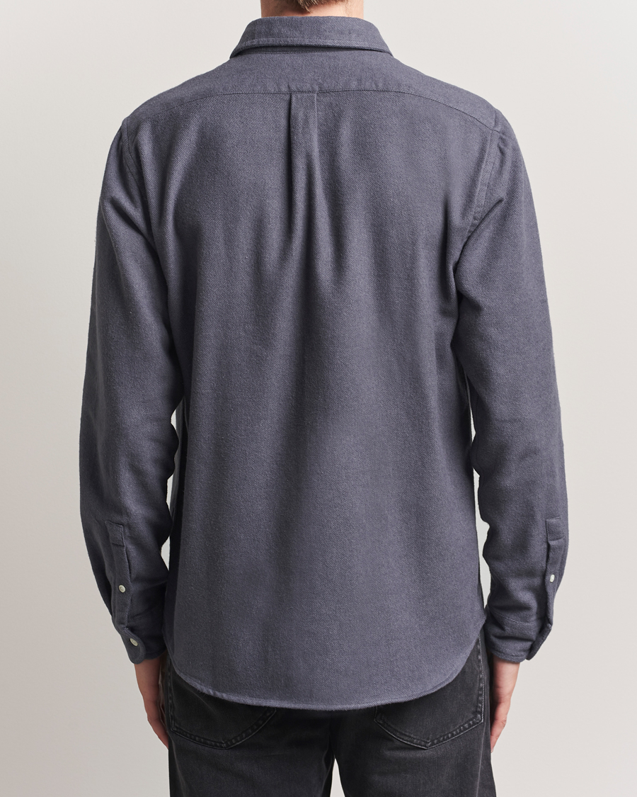 Homme | Chemises | Colorful Standard | Organic Flannel Shirt Lava Grey