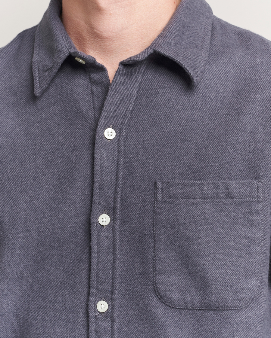 Homme | Chemises | Colorful Standard | Organic Flannel Shirt Lava Grey