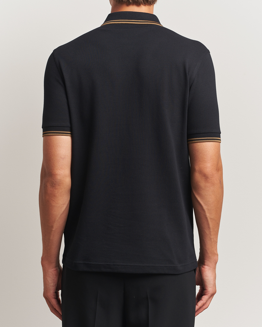 Homme | Polos | Fred Perry | Twin Tipped Polo Shirt Black