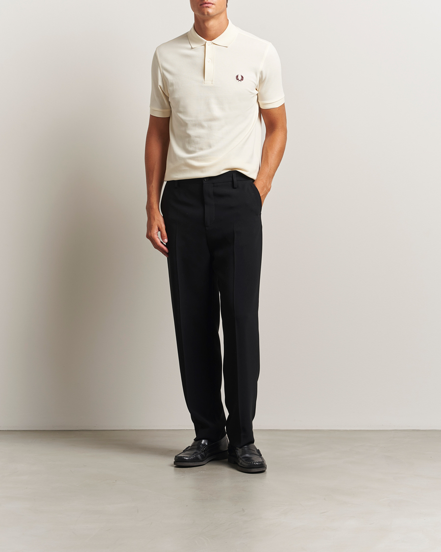Homme | Polos | Fred Perry | Plain Polo Shirt Ecru