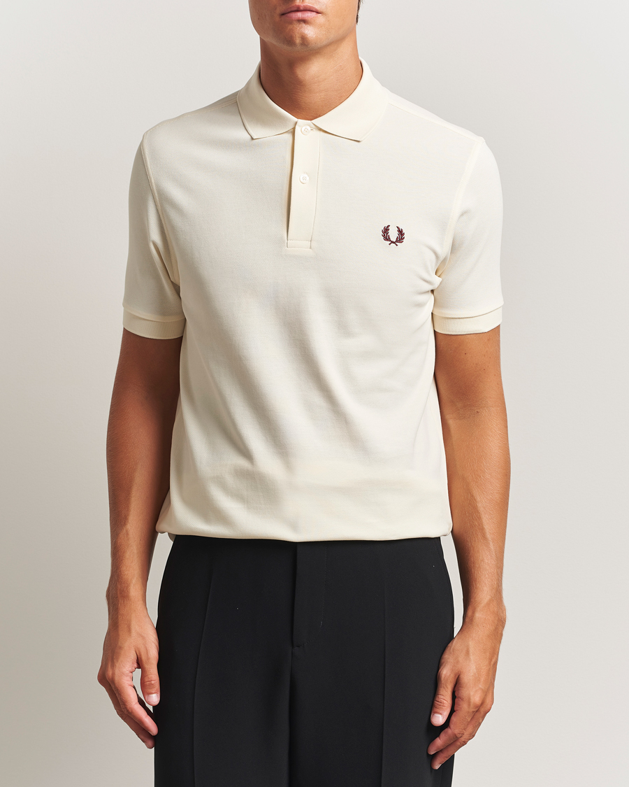 Homme | Polos | Fred Perry | Plain Polo Shirt Ecru