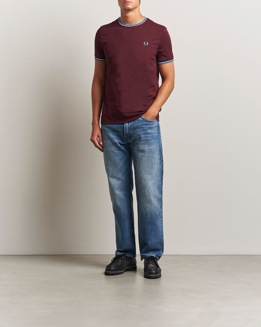 Homme | T-shirts | Fred Perry | Twin Tipped T-Shirt Oxblood