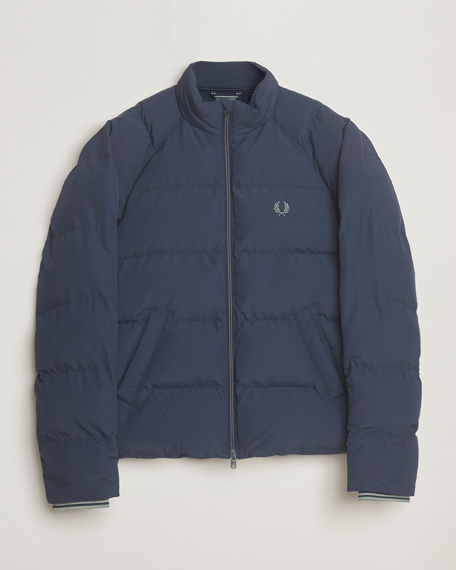 Homme | Manteaux Et Vestes | Fred Perry | Raglan Padded Down Jacket Dark Airforce