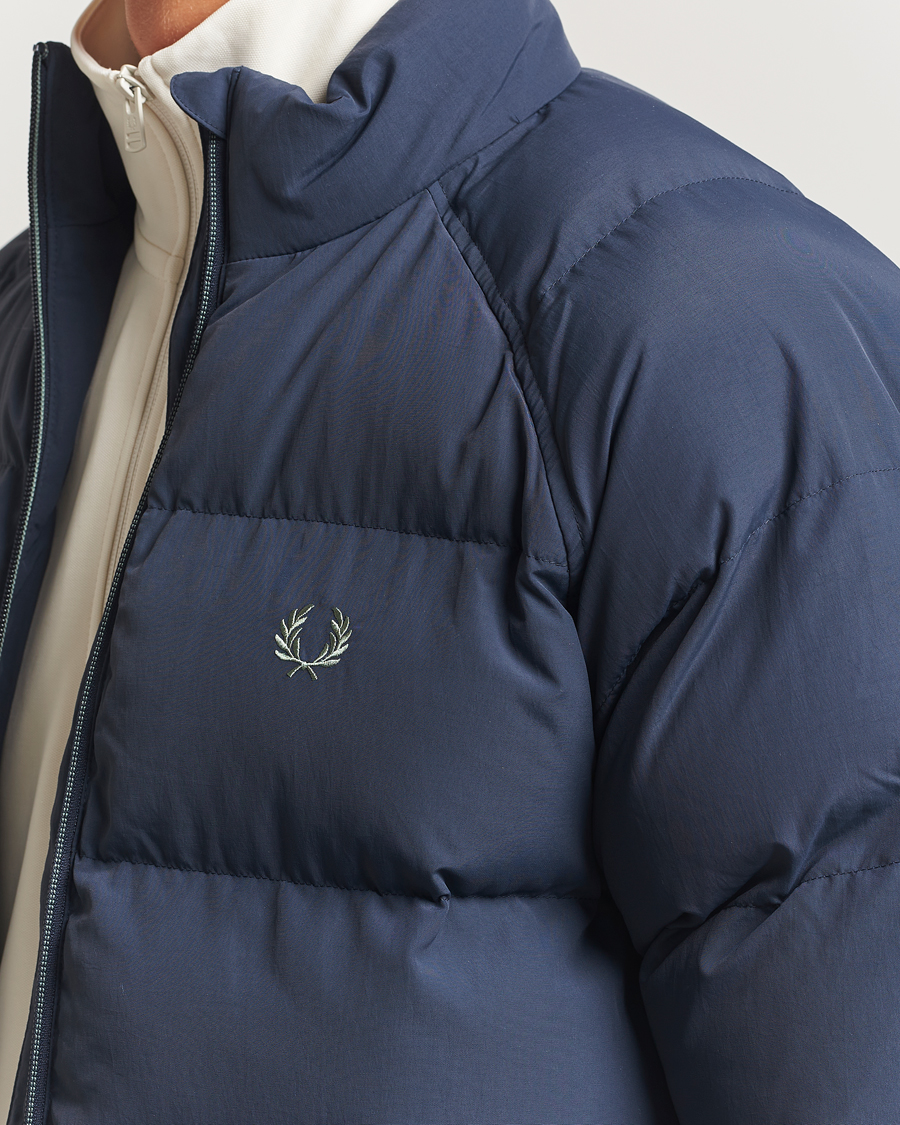Homme | Manteaux Et Vestes | Fred Perry | Raglan Padded Down Jacket Dark Airforce