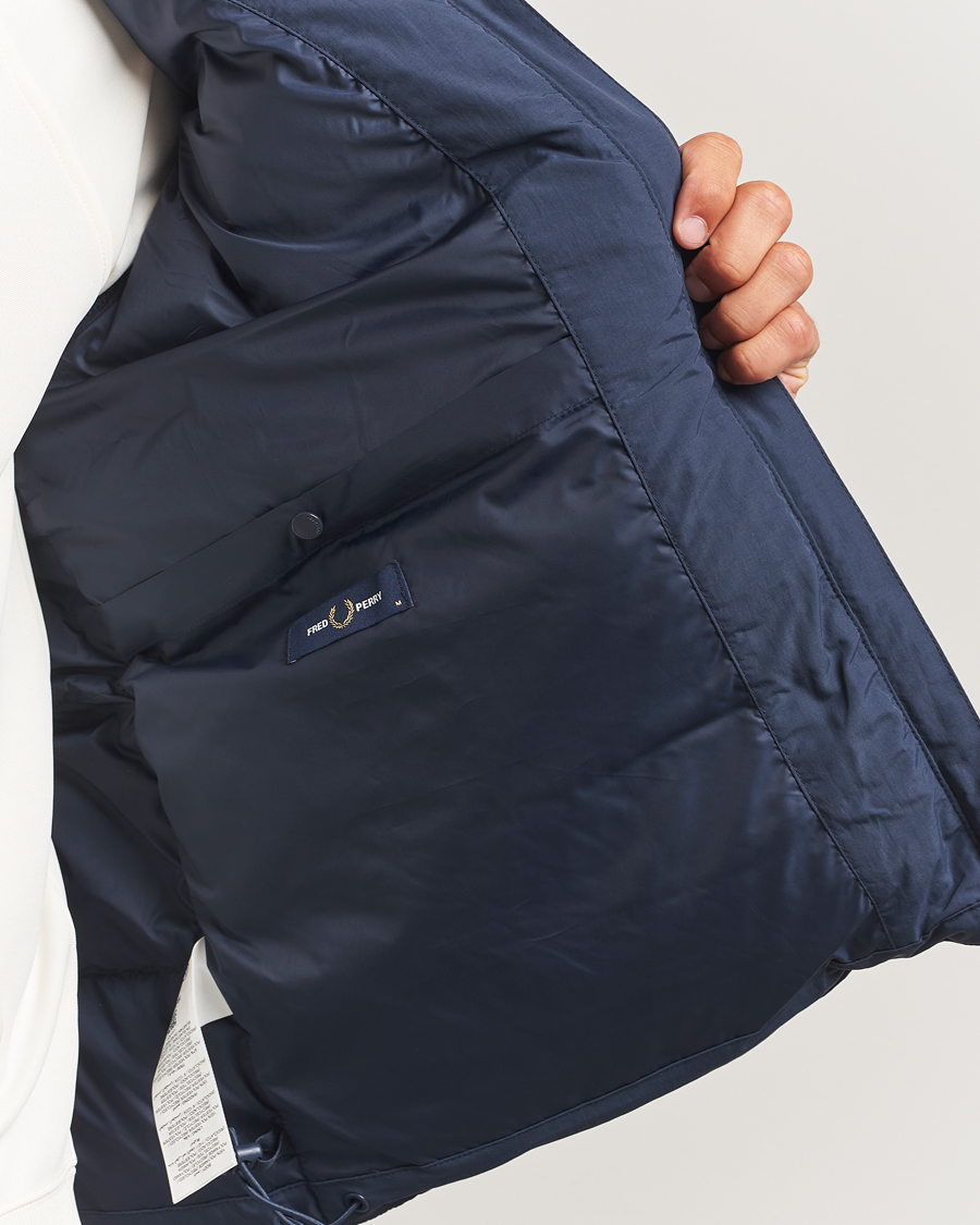 Homme | Manteaux Et Vestes | Fred Perry | Raglan Padded Down Jacket Dark Airforce