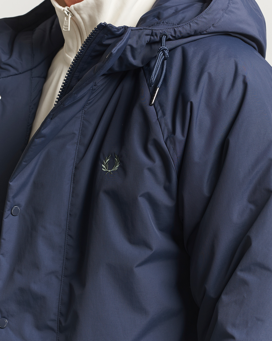 Homme | Manteaux Et Vestes | Fred Perry | Stockport Padded Hooded Jacket Dark Airforce