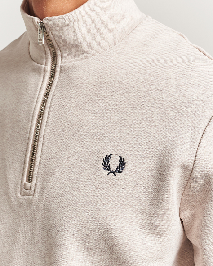Homme | Pulls Et Tricots | Fred Perry | Half Zip Sweatshirt Porrigde Marl